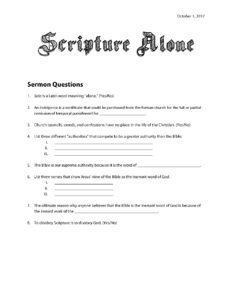 Handout 01 - Scripture Alone - Fairview Baptist Church